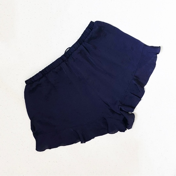 Free People Intimately Cascading Petal Navy Blue Silky Bedtime Shorts, size XS - Picture 5 of 8
